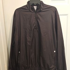 Ben Hogan Men's Black 3/4 Zip-Up Pull Over Windbreaker Jacket.